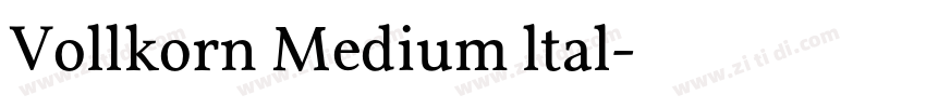 Vollkorn Medium ltal字体转换